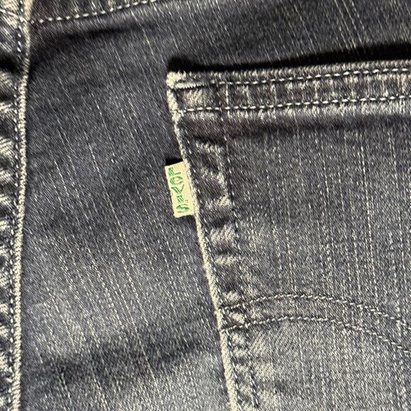 Levi's White Tab Green Letters Skinny Denim Jeans | Women Size 12M/31W - Picture 6 of 12